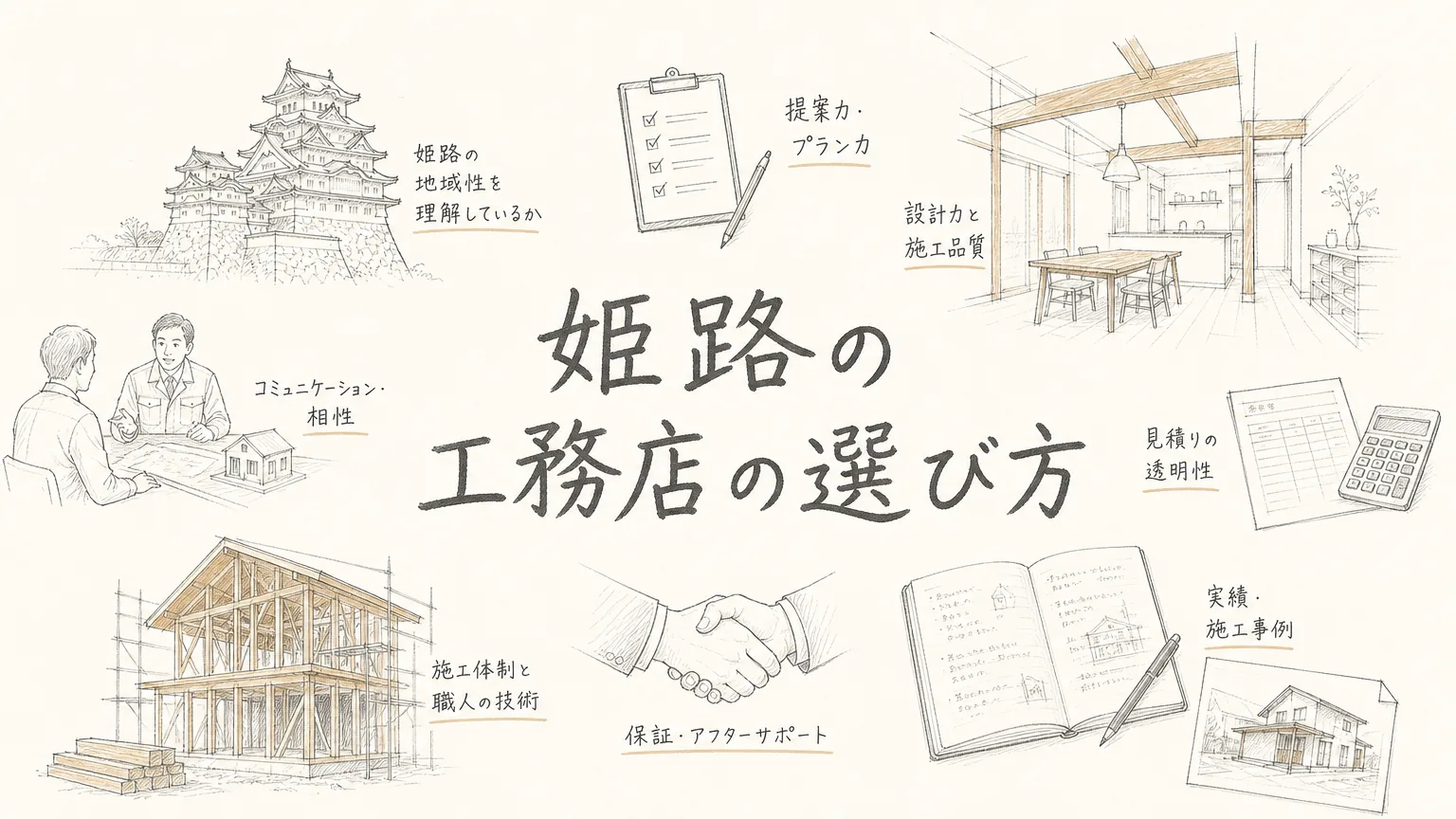 姫路で工務店を選ぶ6つのポイント｜後悔しない選び方を徹底解説のアイキャッチ画像