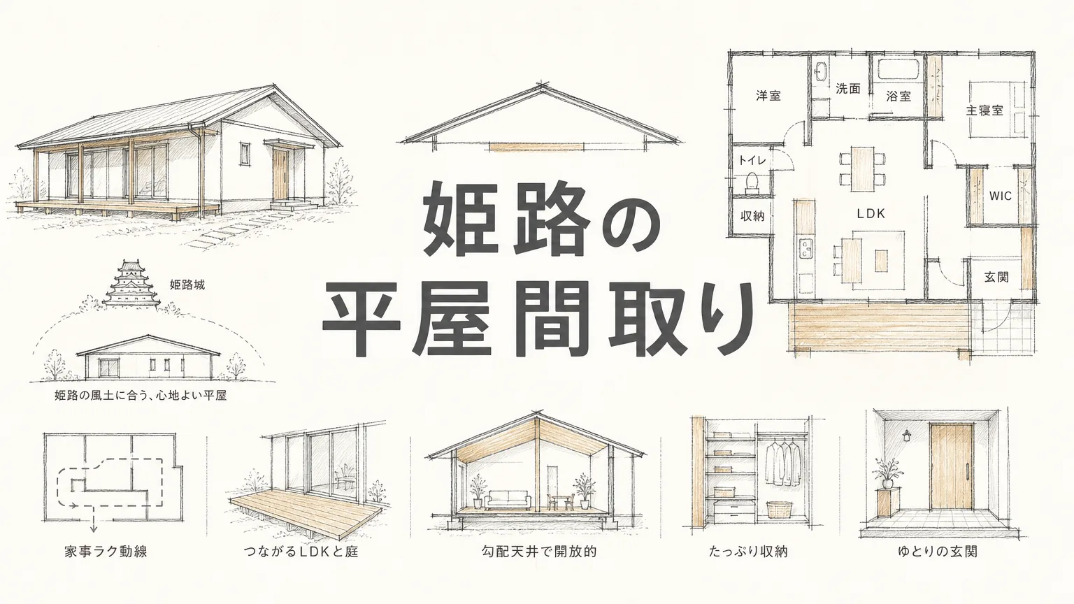 姫路で平屋を建てる間取り実例5選と費用・エリア完全ガイドのアイキャッチ画像
