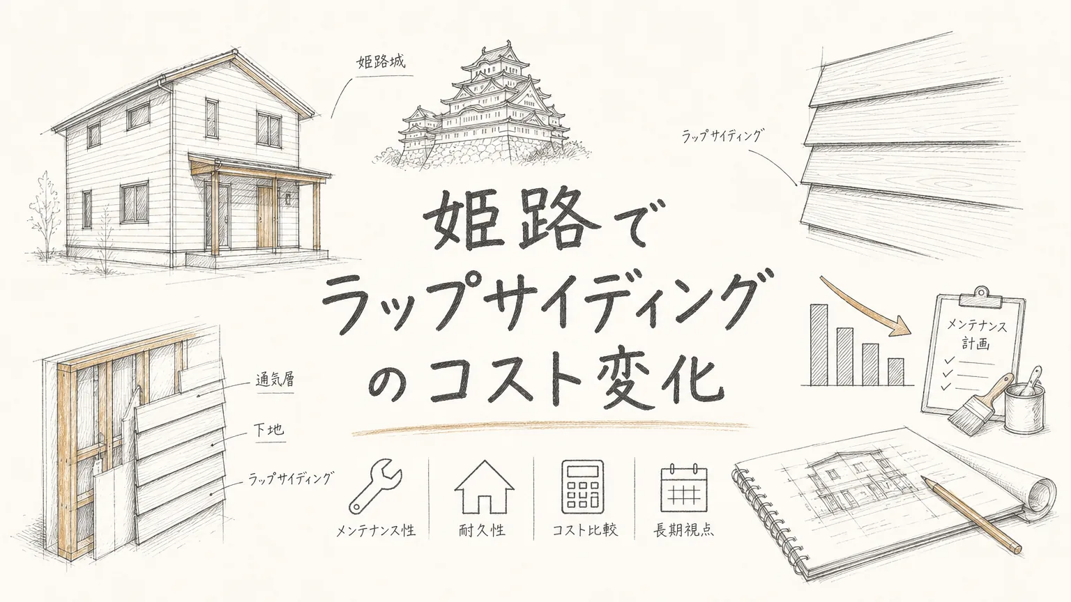 姫路でラップサイディングを選ぶとメンテナンスコストはどう変わるかのアイキャッチ画像