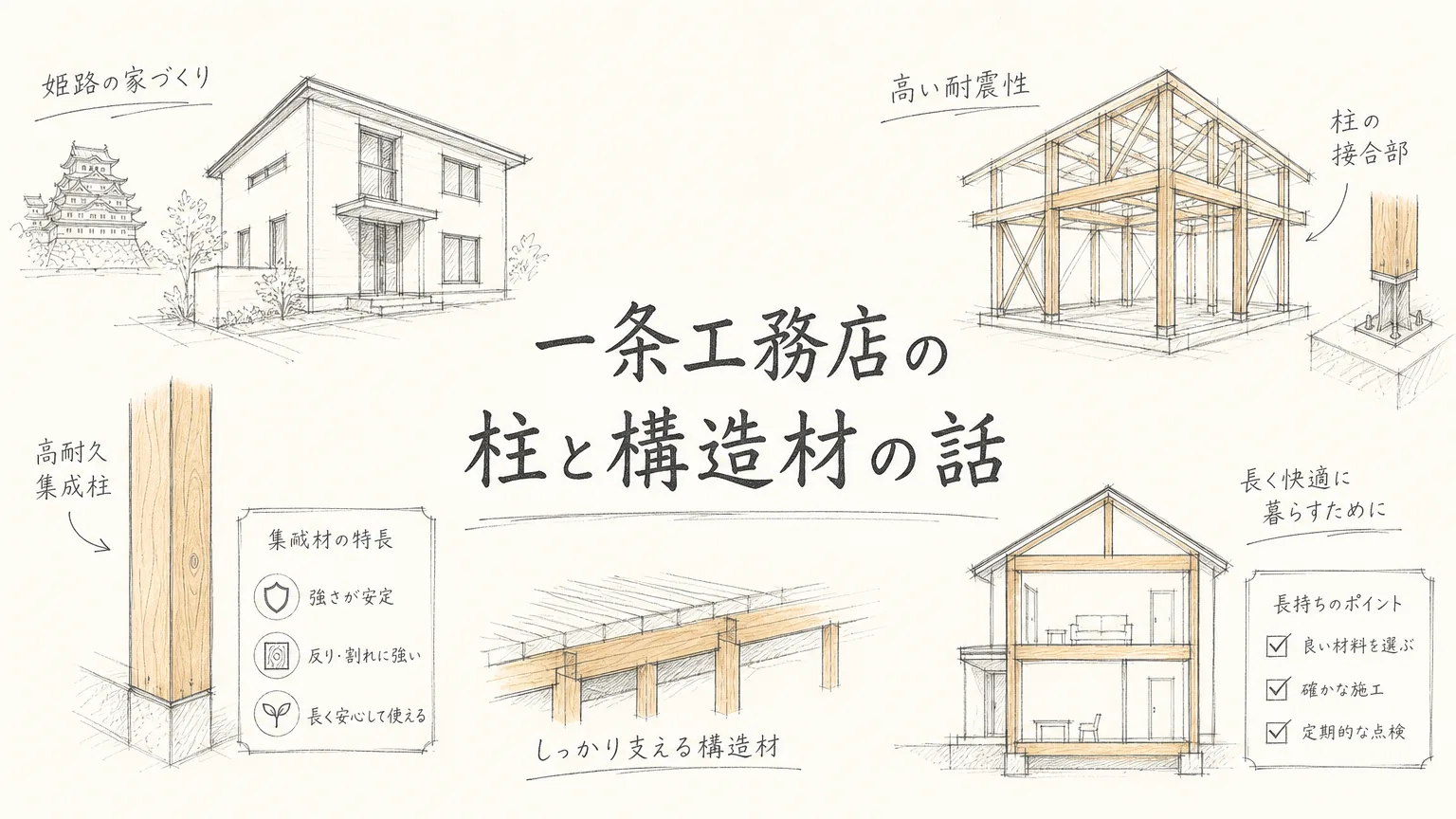 姫路で知っておきたい一条工務店の柱と長持ちする構造材の話のアイキャッチ画像