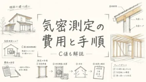 姫路で家を建てる前に知りたい気密測定の費用・C値・手順の解説のアイキャッチ画像