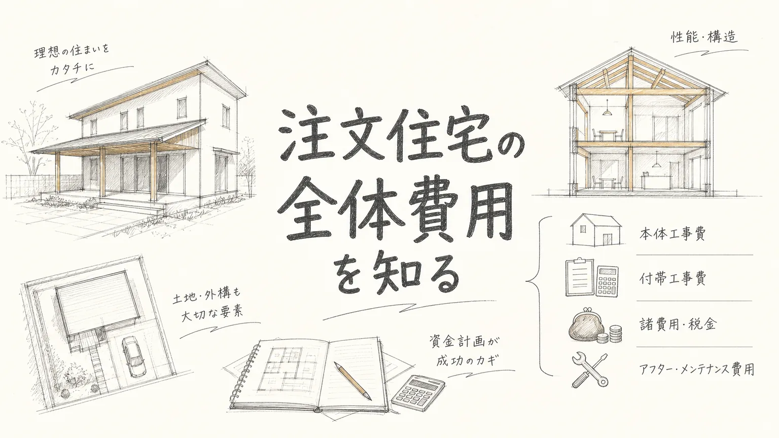 姫路で注文住宅を建てる費用の全体像｜本体価格だけで判断してはいけない理由のアイキャッチ画像
