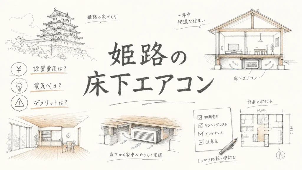 姫路で床下エアコンの評判は？設置費用・電気代・デメリットを解説のアイキャッチ画像