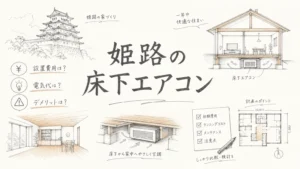 姫路で床下エアコンの評判は？設置費用・電気代・デメリットを解説のアイキャッチ画像