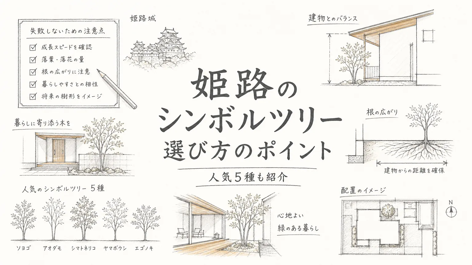 姫路でシンボルツリーの選び方を失敗しないための注意点と人気5種のアイキャッチ画像