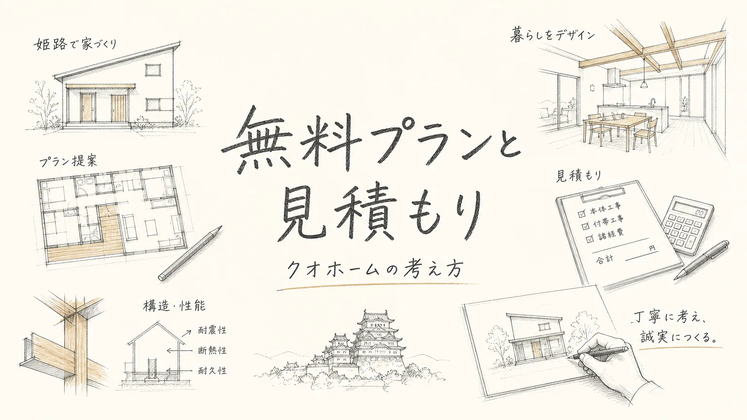 姫路で無料プランニング・見積もりはできる？クオホームの考え方のアイキャッチ画像