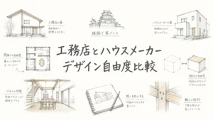 姫路でハウスメーカーより工務店の方がオシャレな家になる？デザインの自由度を比較のアイキャッチ画像