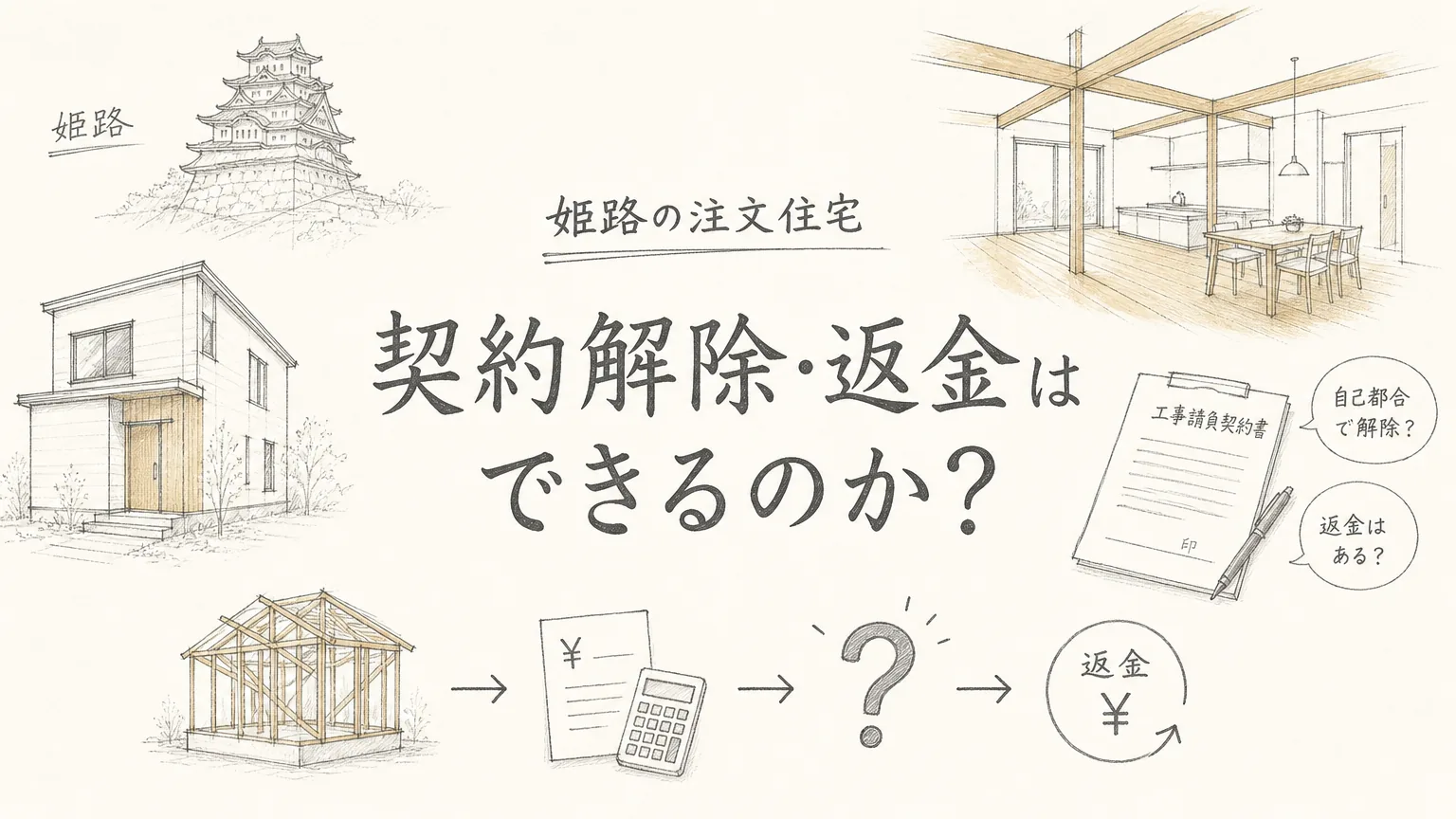 姫路でハウスメーカーと自己都合で契約解除・返金はできるのか？のアイキャッチ画像