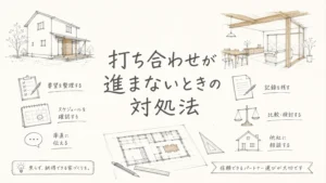 姫路の工務店で打ち合わせが進まない・対応が雑に感じたときの対処法のアイキャッチ画像