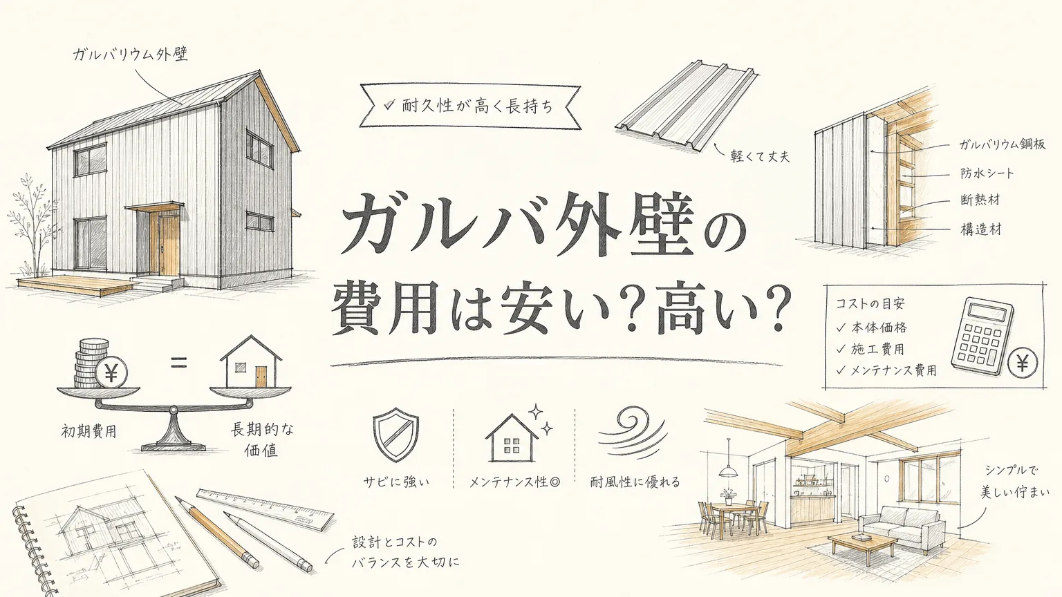 姫路でガルバリウム外壁の費用は安い？高い？具体的なコストと魅力を解説のアイキャッチ画像