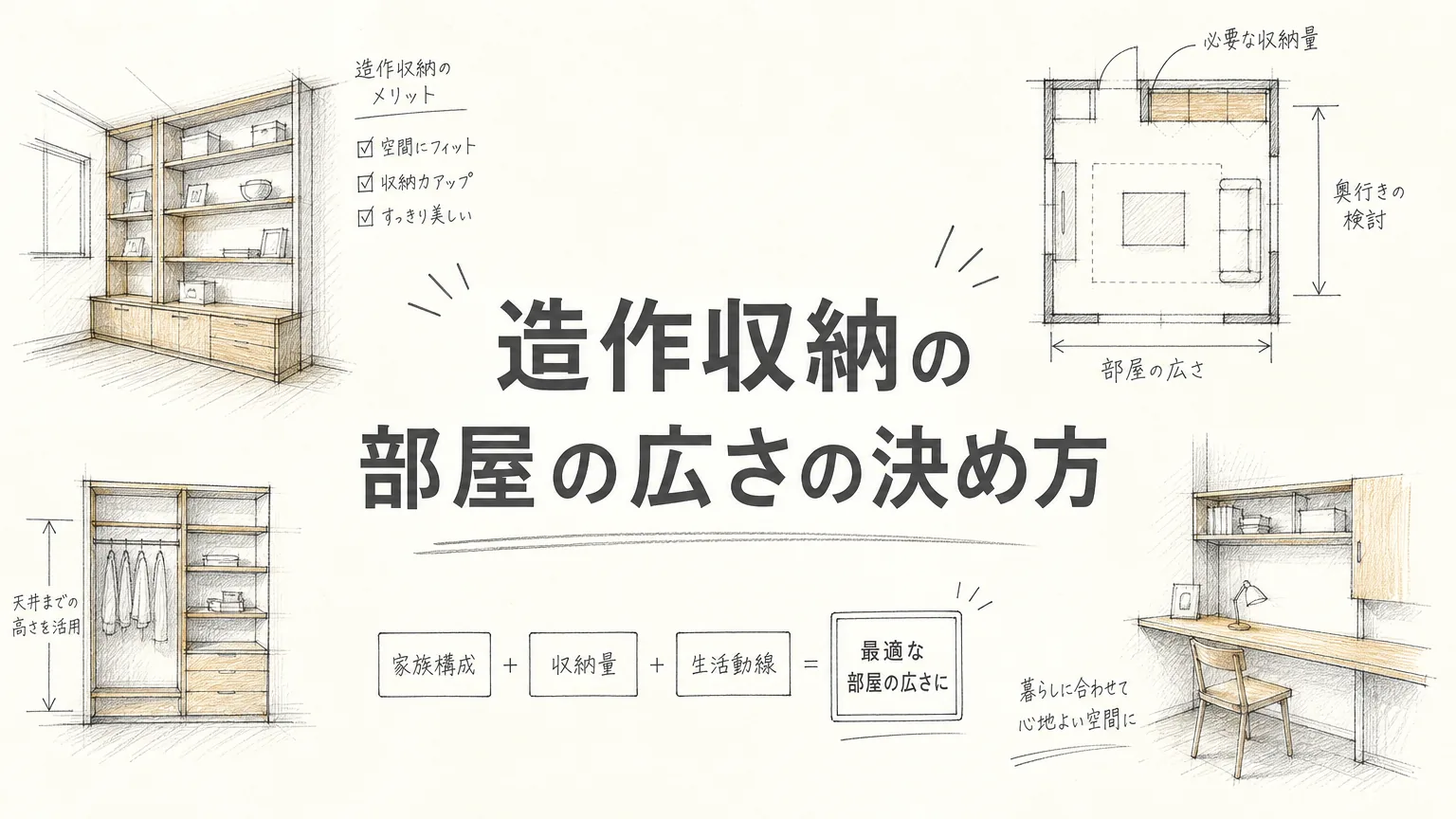 造作収納は「置くもの先決め」が正解——部屋の広さはその後でいいのアイキャッチ画像