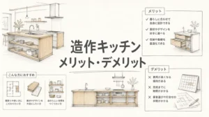 造作キッチンは本当に良いのか？工務店代表が語るメリット・デメリットの本音のアイキャッチ画像