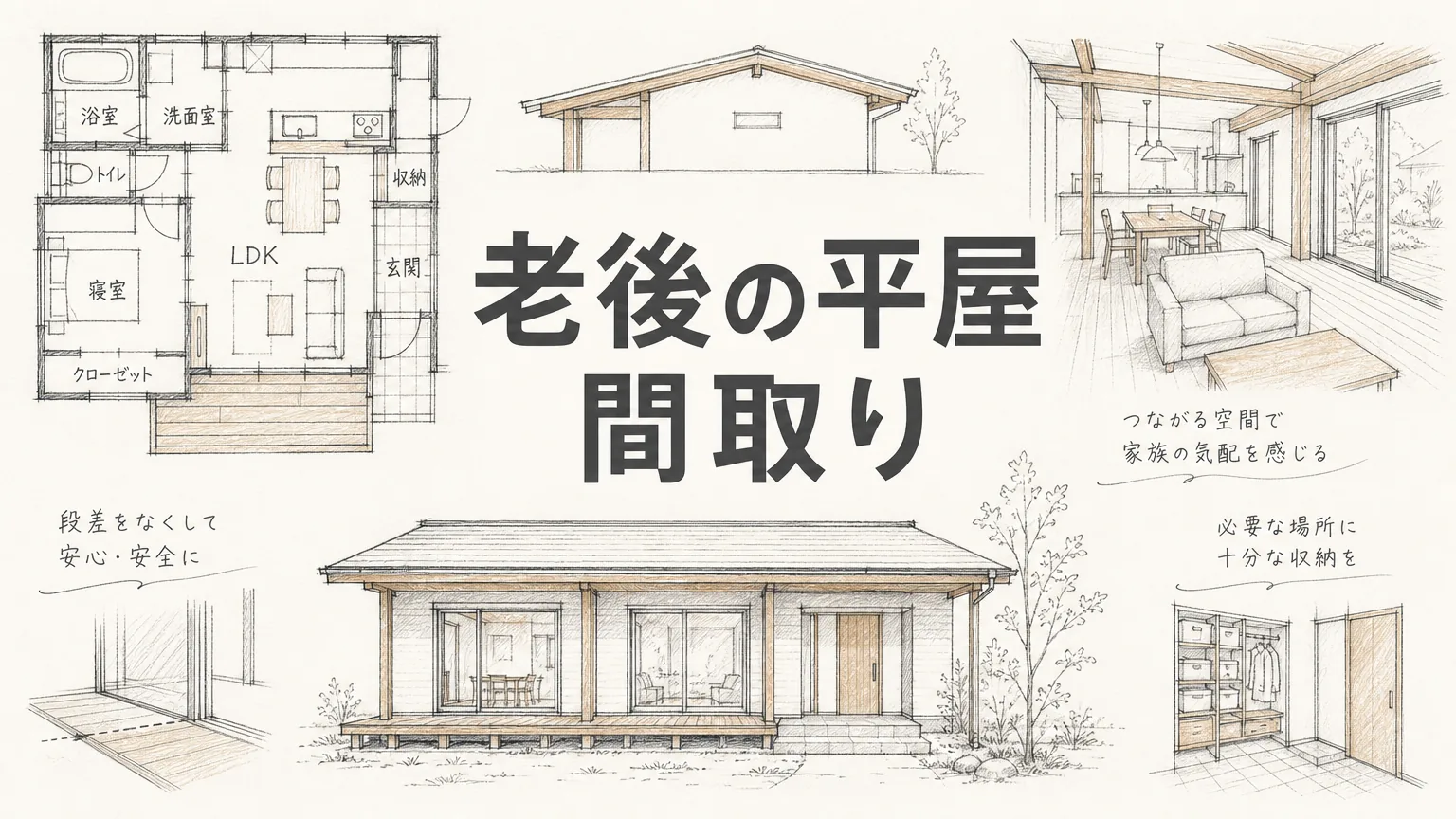 老後を見据えた平屋の家づくり｜姫路市で建てる終の棲家のポイントのアイキャッチ画像