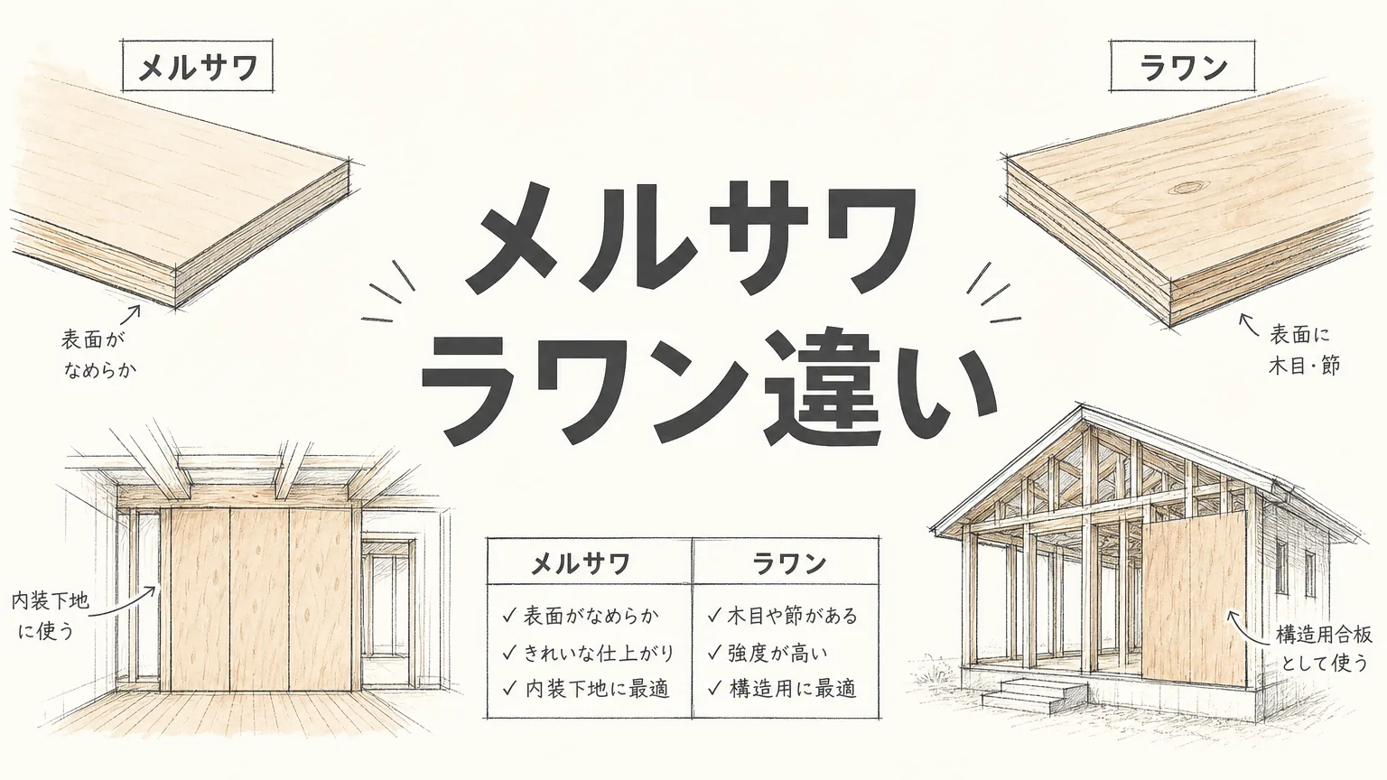 ラワン材とメルサワの違いとは？産地・流通名から正しく理解するのアイキャッチ画像