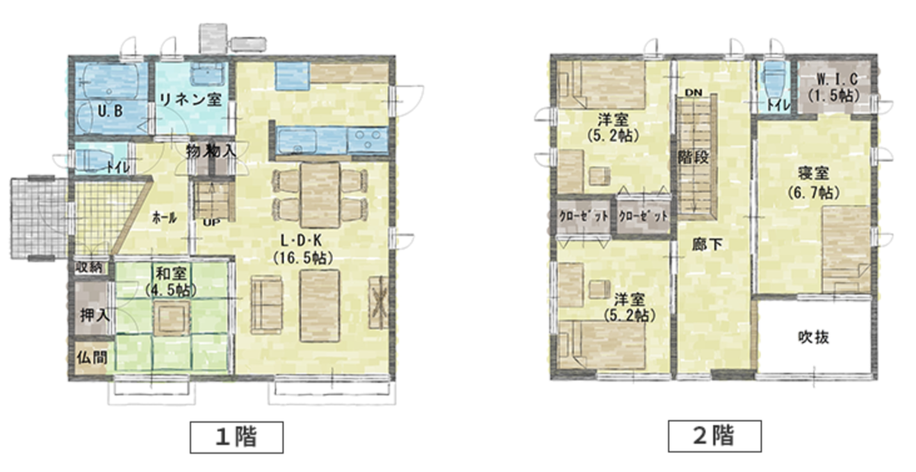 推奨プラン例の間取り